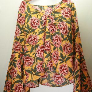 Boohoo Savannah Floral Shirt Dress Size 20